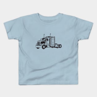 Semi Truck Kids T-Shirt